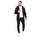 Black - Pack Shot - Crosshatch Mens Braxson Full Zip Hoodie