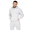 Grey Marl - Front - Crosshatch Mens Braxson Full Zip Hoodie