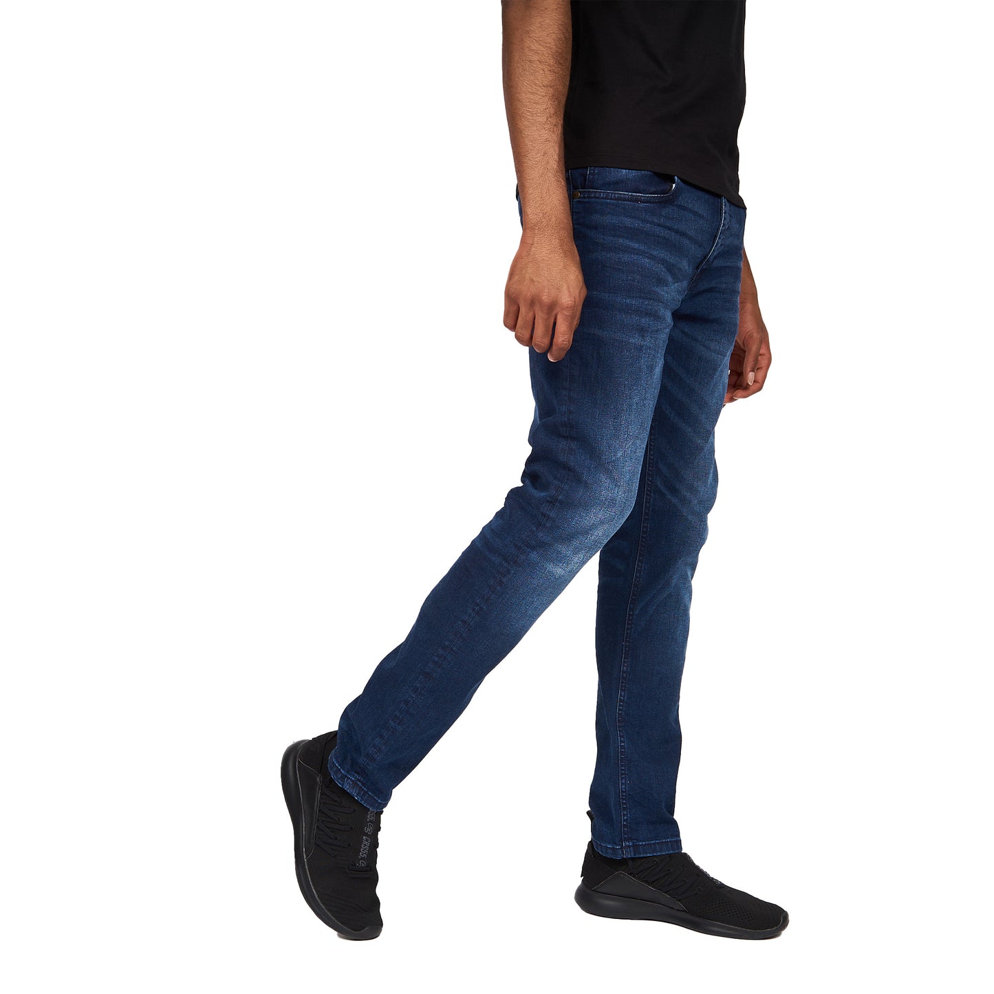 Dark Wash - Lifestyle - Crosshatch Mens Svelte Stretch Jeans