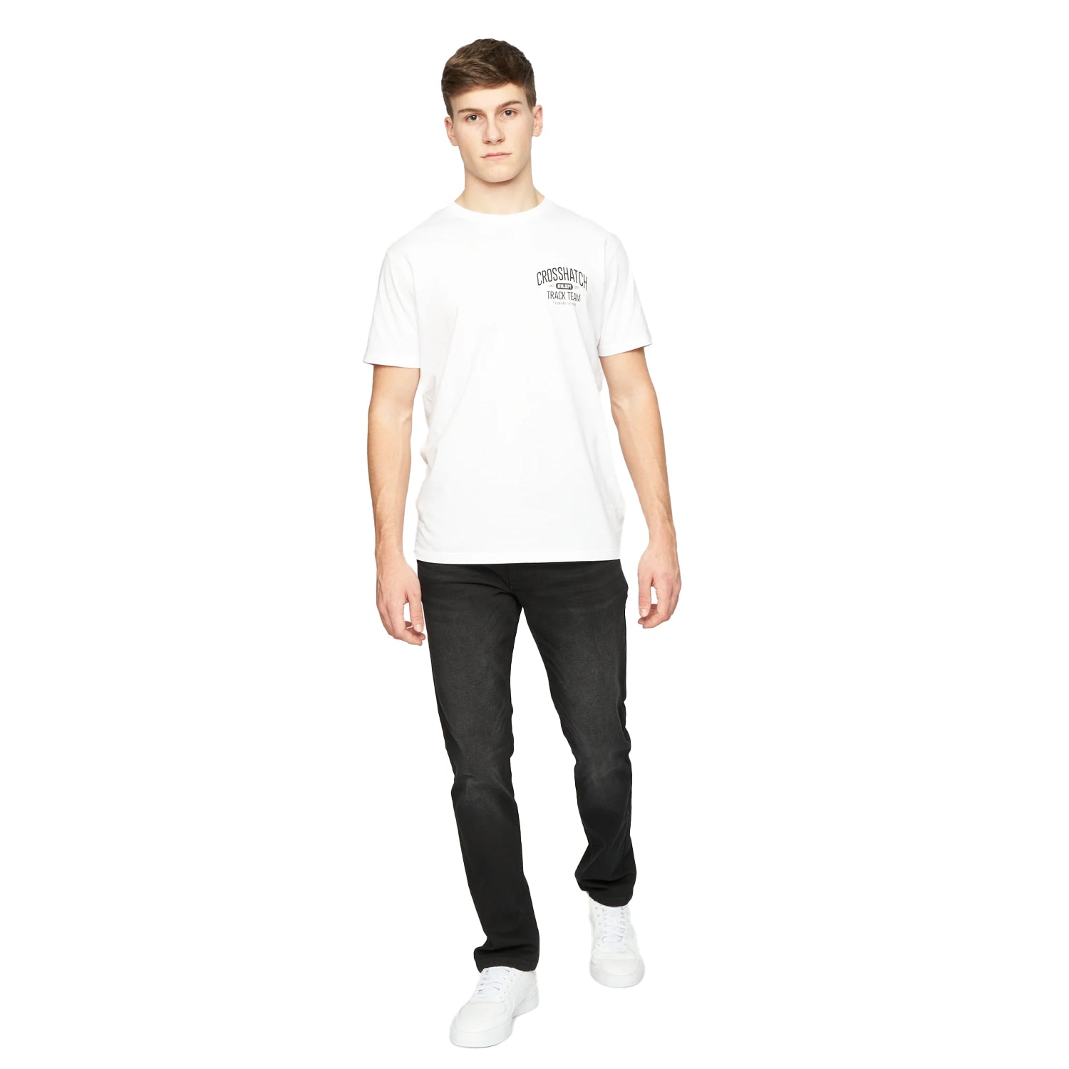 Washed Black - Side - Crosshatch Mens Svelte Stretch Jeans