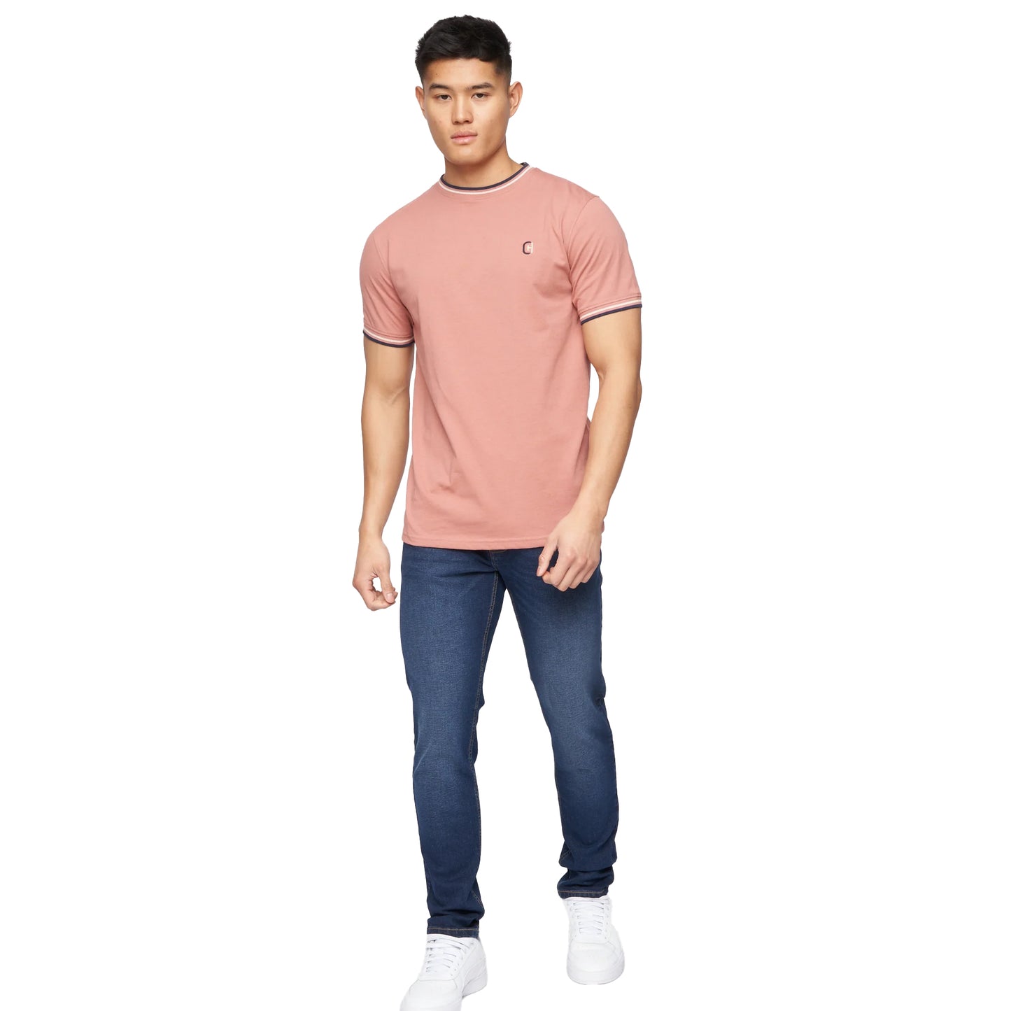 Dark Wash - Side - Crosshatch Mens Buraca Slim Jeans