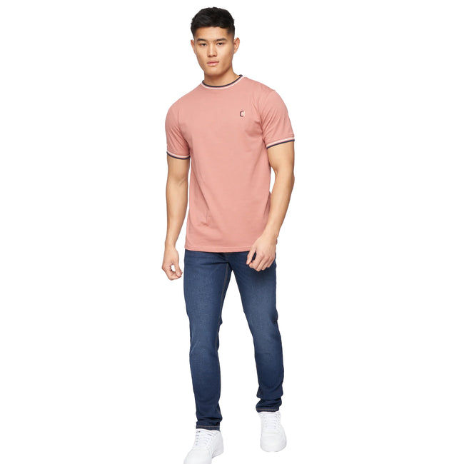 Dark Wash - Side - Crosshatch Mens Buraca Slim Jeans