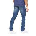 Stone Wash - Back - Crosshatch Mens Buraca Slim Jeans