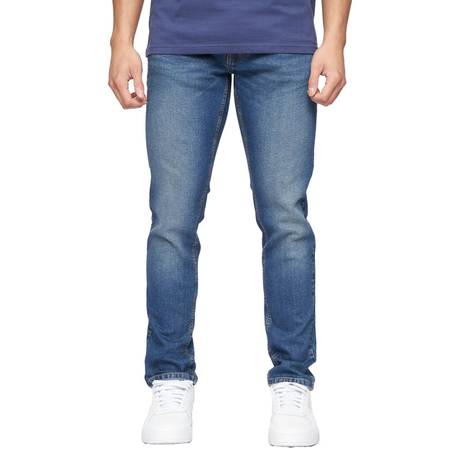 Stone Wash - Side - Crosshatch Mens Buraca Slim Jeans