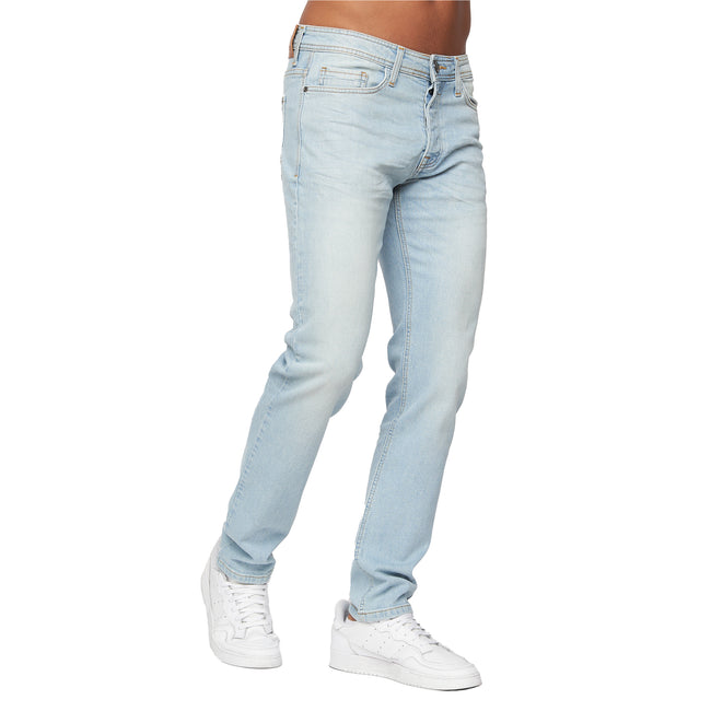 Light Wash - Lifestyle - Crosshatch Mens Buraca Slim Jeans