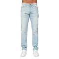 Light Wash - Close up - Crosshatch Mens Buraca Slim Jeans