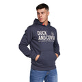 Navy - Side - Duck and Cover Mens Hillman Hoodie