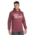 Wine - Front - Duck and Cover Mens Hillman Hoodie