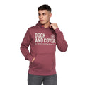 Wine - Side - Duck and Cover Mens Hillman Hoodie