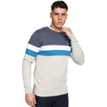 Grey Marl - Side - Duck and Cover Mens Fremmington Knitted Jumper