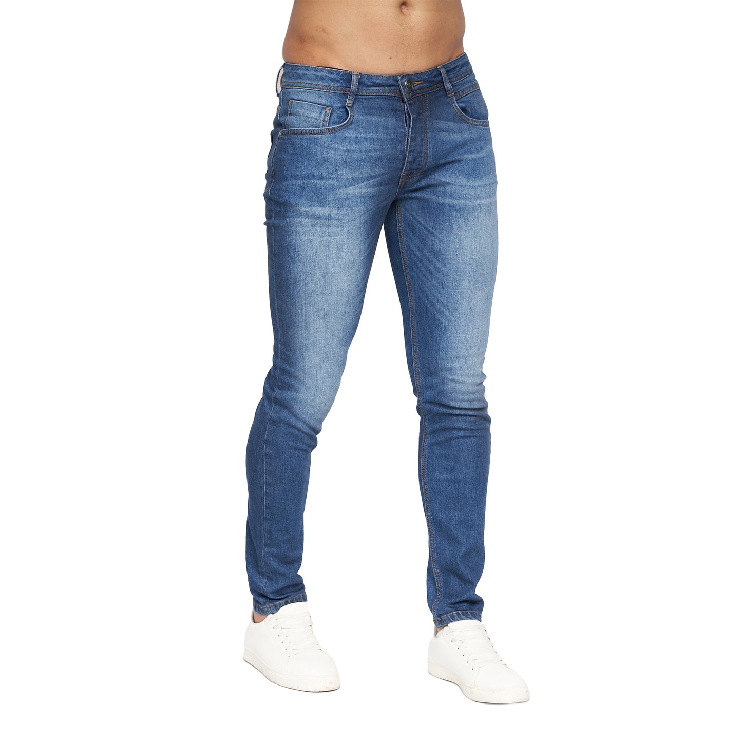 Stone Wash - Pack Shot - Crosshatch Mens Malcolm Slim Jeans