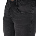 Black Wash - Side - Crosshatch Mens Malcolm Slim Jeans