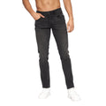 Black Wash - Side - Crosshatch Mens Malcolm Slim Jeans