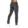 Dark Charcoal - Back - Crosshatch Mens Malcolm Slim Jeans