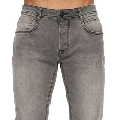 Light Grey Wash - Side - Crosshatch Mens Malcolm Slim Jeans