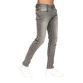 Light Grey Wash - Close up - Crosshatch Mens Malcolm Slim Jeans