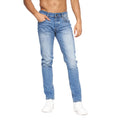 Light Wash - Front - Crosshatch Mens Malcolm Slim Jeans