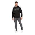 Black - Close up - Duck and Cover Mens Quantour Hoodie