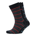 Black - Front - Money Mens Stripe Socks (Pack of 3)