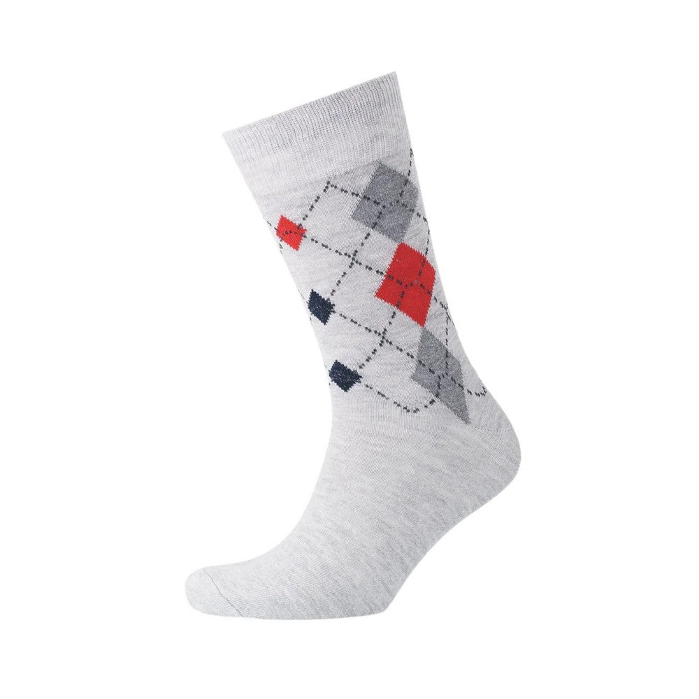 Light Grey-Night Sky - Back - Money Mens Diamond Socks (Pack of 3)