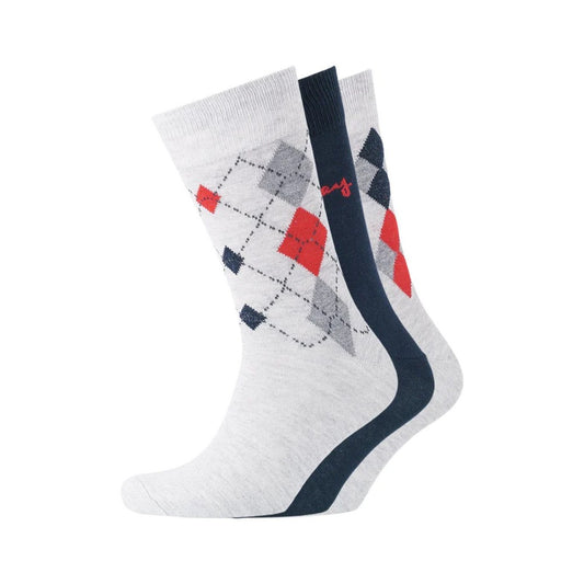 Light Grey-Night Sky - Front - Money Mens Diamond Socks (Pack of 3)