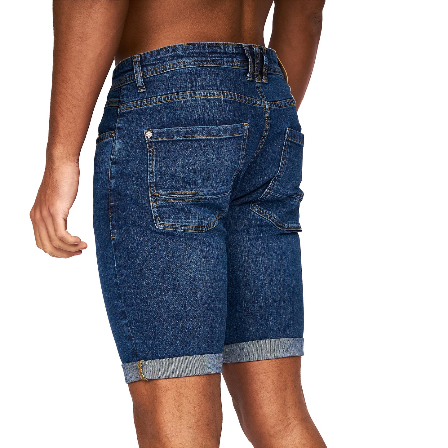Mid Wash - Lifestyle - Crosshatch Mens Tadcaster Denim Shorts