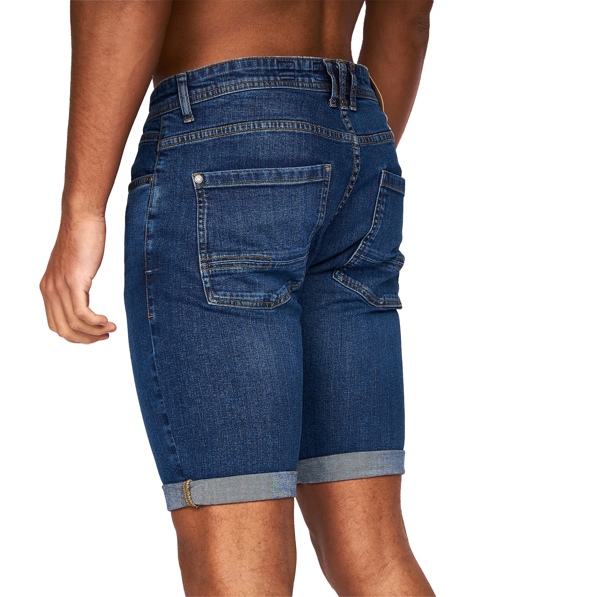 Mid Wash - Lifestyle - Crosshatch Mens Tadcaster Denim Shorts