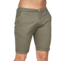 Khaki - Front - Crosshatch Mens Sinwood Chino Shorts