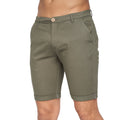 Khaki - Side - Crosshatch Mens Sinwood Chino Shorts