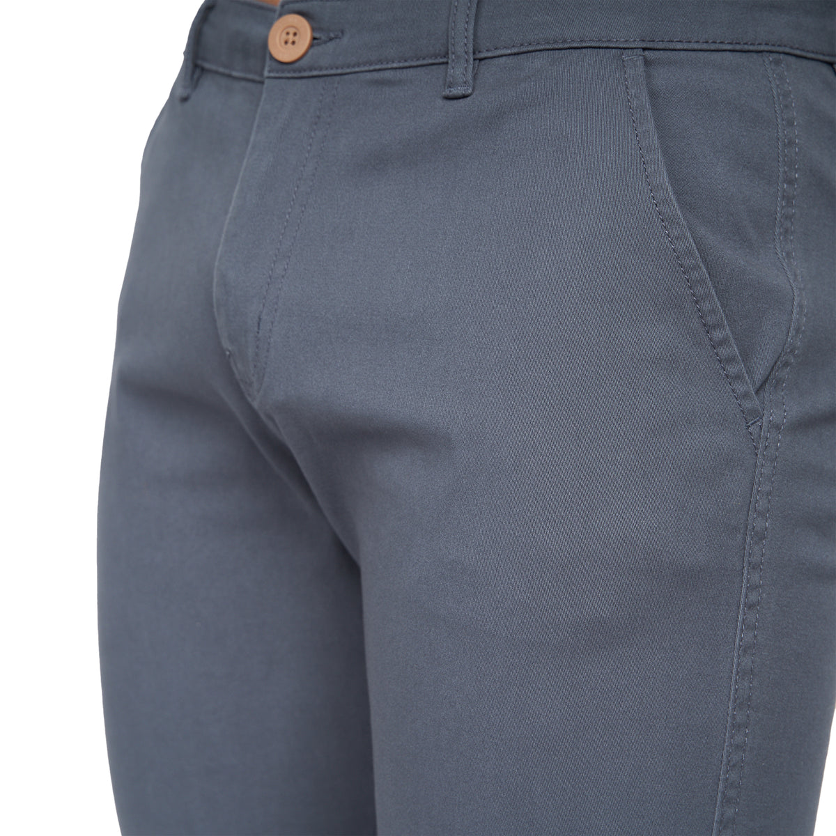 Petrol - Close up - Crosshatch Mens Sinwood Chino Shorts