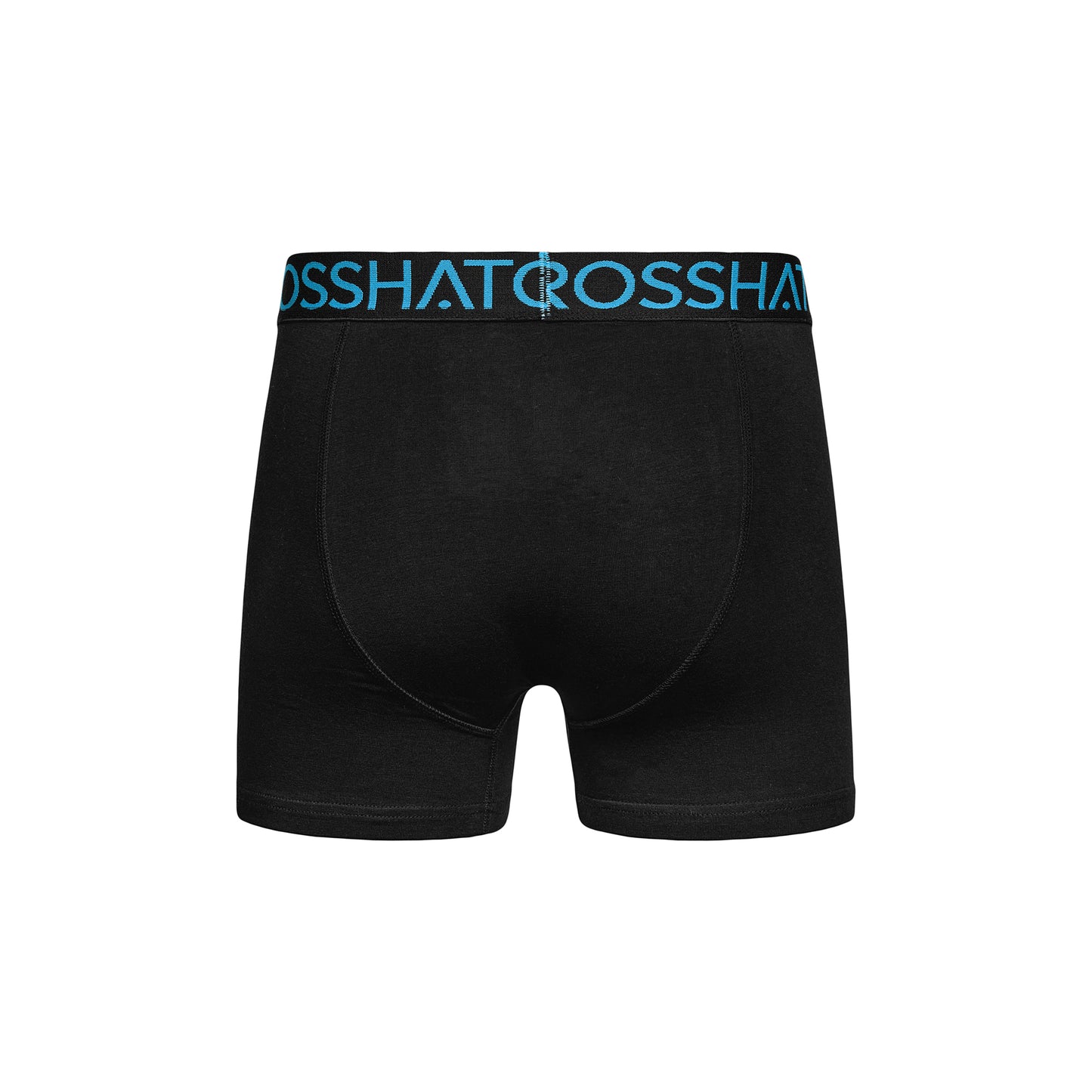 Black - Back - Crosshatch Mens Monoglow Boxer Shorts (Pack of 3)