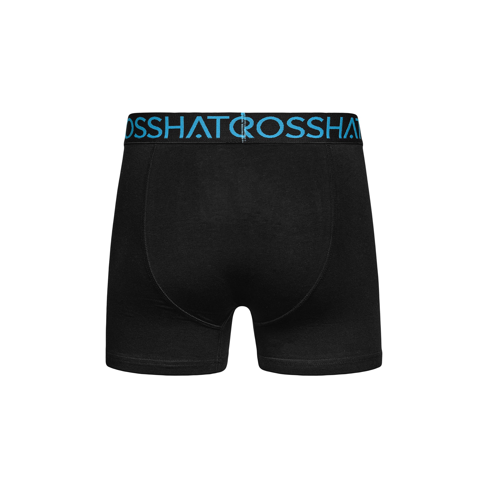 Black - Back - Crosshatch Mens Monoglow Boxer Shorts (Pack of 3)