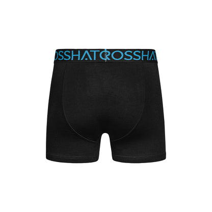 Black - Back - Crosshatch Mens Monoglow Boxer Shorts (Pack of 3)