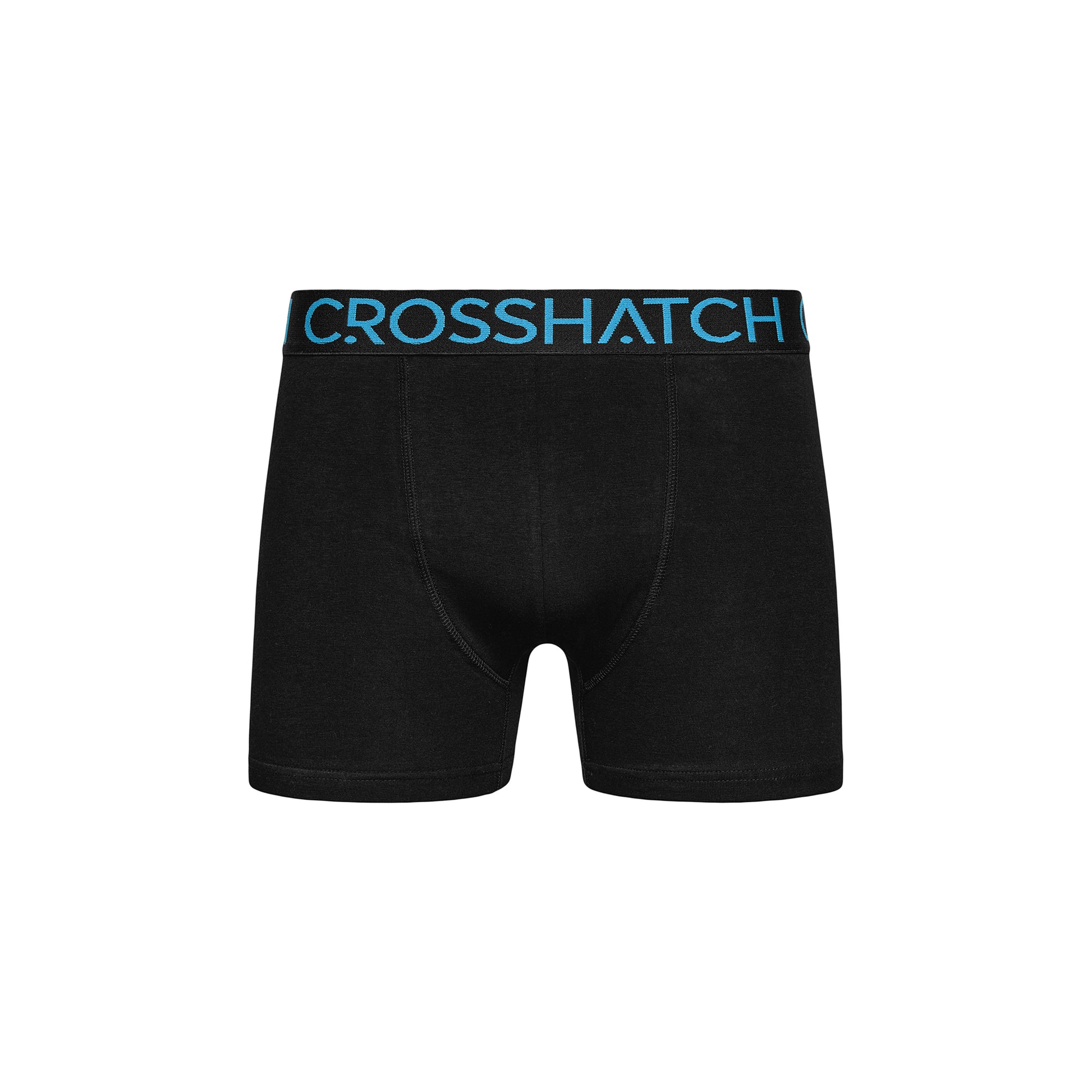 Black - Side - Crosshatch Mens Monoglow Boxer Shorts (Pack of 3)