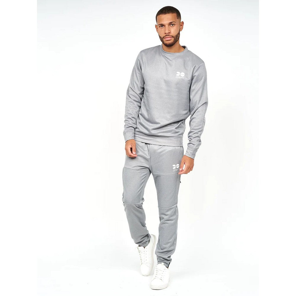 Charcoal - Close up - Crosshatch Mens Langtons Tracksuit Bottoms