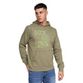 Olive - Front - Duck and Cover Mens Pecklar Hoodie