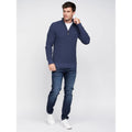 Navy - Pack Shot - Duck and Cover Mens Firegards Knitted Jumper