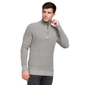 Grey Marl - Front - Duck and Cover Mens Firegards Knitted Jumper