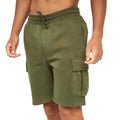 Dark Olive - Side - Crosshatch Mens Seagaro Cargo Shorts