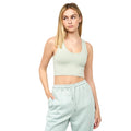 Sage - Front - Juice Womens-Ladies Mazey Cropped Vest Top