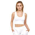 White - Front - Juice Womens-Ladies Mazey Cropped Vest Top