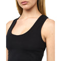 Black - Side - Juice Womens-Ladies Mazey Cropped Vest Top