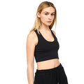 Black - Lifestyle - Juice Womens-Ladies Mazey Cropped Vest Top