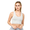 Grey Marl - Front - Juice Womens-Ladies Mazey Cropped Vest Top