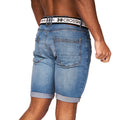 Light Wash - Back - Crosshatch Mens Reestier Denim Shorts