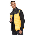 Yellow - Side - Crosshatch Mens Presnell High-Neck Gilet