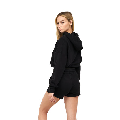 Black - Back - Juice Womens-Ladies Danica 2 Crop Hoodie