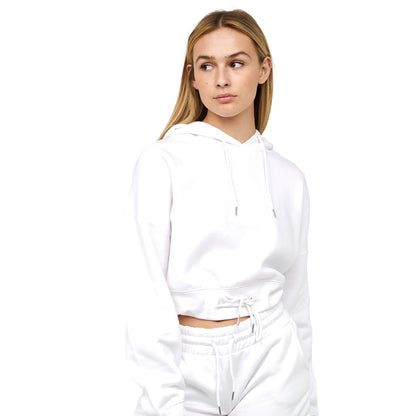 White - Front - Juice Womens-Ladies Danica 2 Crop Hoodie