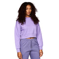 Purple - Front - Juice Womens-Ladies Catalina Crew Neck Crop Sweatshirt