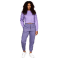 Purple - Pack Shot - Juice Womens-Ladies Catalina Crew Neck Crop Sweatshirt